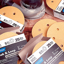 NORTON 5 X 5 HOLE 80 GRIT H&L, 25PK