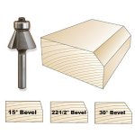 Whiteside 2308 1/4S EDGE BEVEL BIT