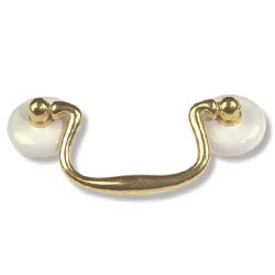 BRASS & PORCELAIN PULL