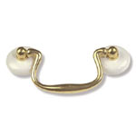 BRASS & PORCELAIN PULL