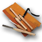 SORBY 5 PC. TURNING SET WITH LEATHER TOOL ROLL - #5HSLTR