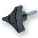 3 WING 5/16-18 X 1 MALE KNOBS - 12 PK.