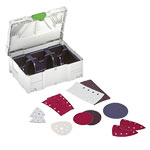 FESTOOL T-LOC SYS-STF RO 90 DX ABRASIVES SYSTAINER - 3.5 ROUND & DELTA