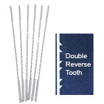 OLSON PGT DOUBLE / REVERSE TOOTH SCROLL SAW BLADES - #7RG