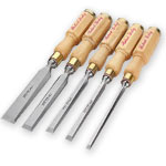 SORBY 5 PC. OCTAGONAL BOXWOOD HANDLE BENCH CHISEL SET